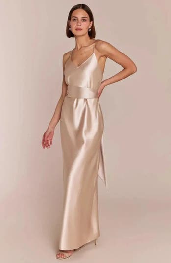green emerald velvet dress REWRITTEN Brooklyn Bridesmaid Dress in Sage Green – Something Borrowed main image 1