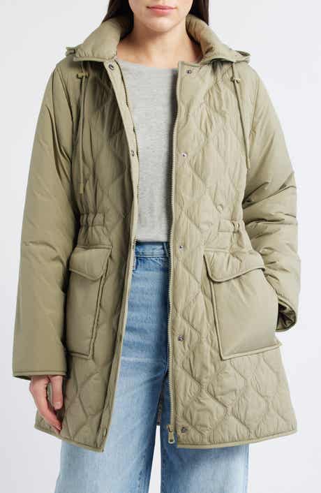 Bernardo Quilted Jacket with Removable Hood