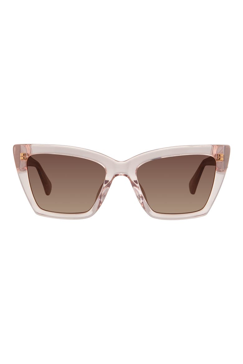 53mm Sunglasses, Main, color, CRYSTAL PINK/ BROWN SF