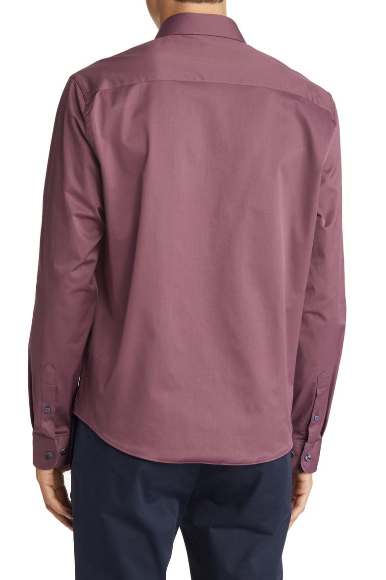DRY TOUCH® Performance Button-Up Shirt, Alternate, color, PURPLE