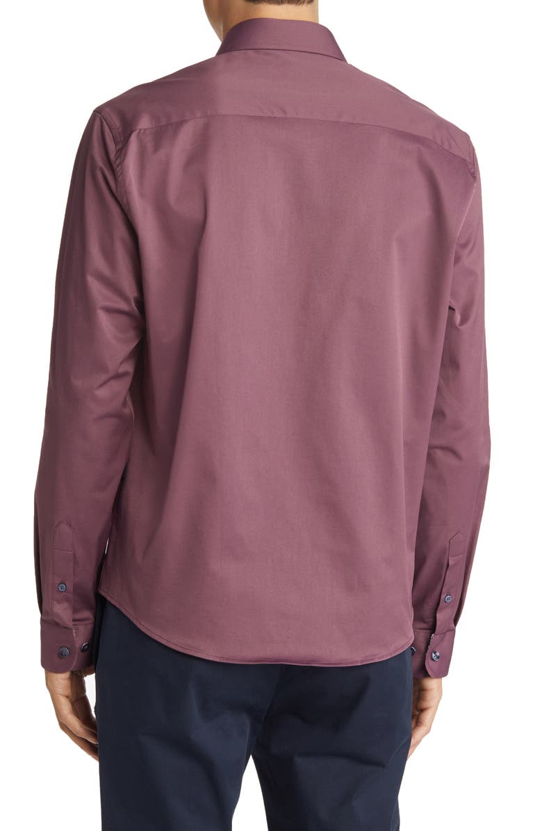 Stone Rose DRY TOUCH<sup>®</sup> Performance Button-Up Shirt, Alternate, color, Purple