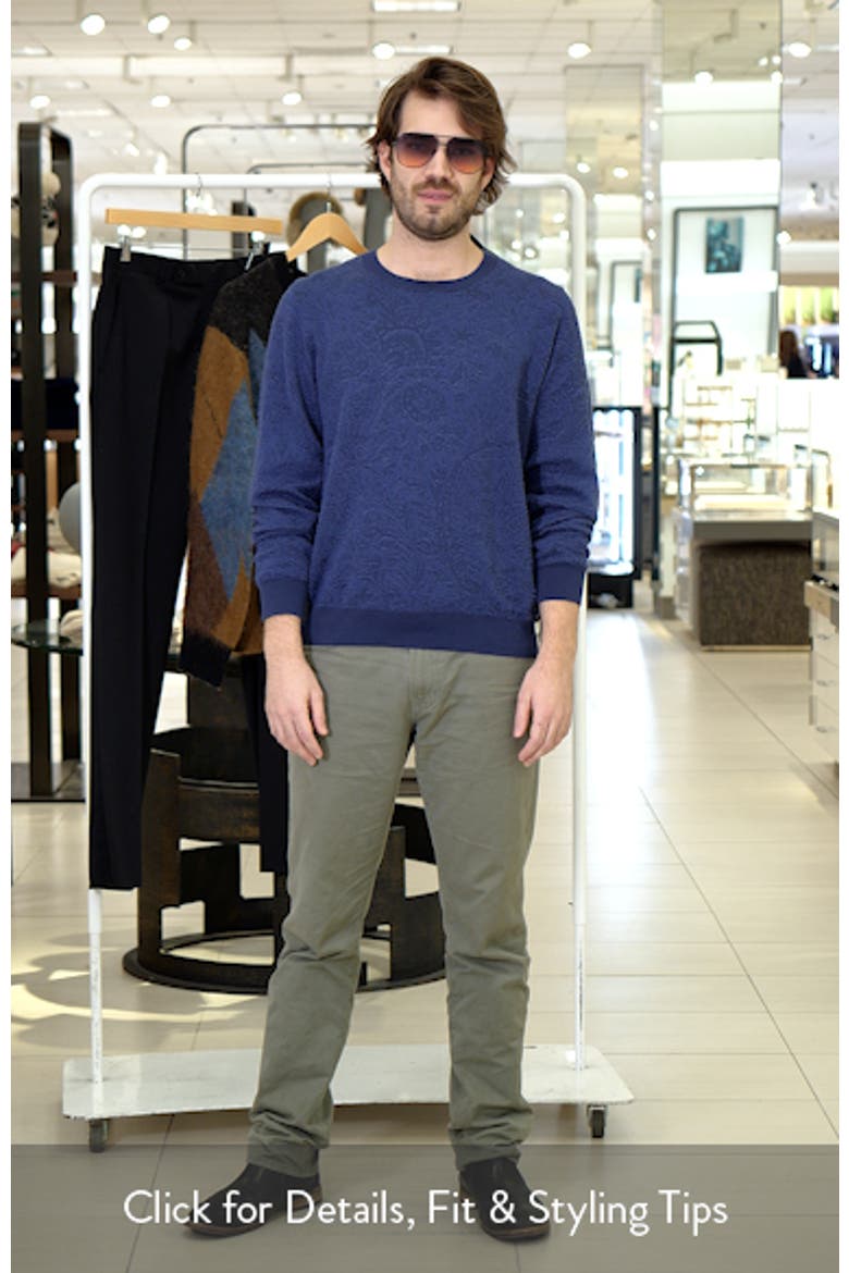 Floral Paisley Jacquard Cotton Crewneck Sweatshirt video