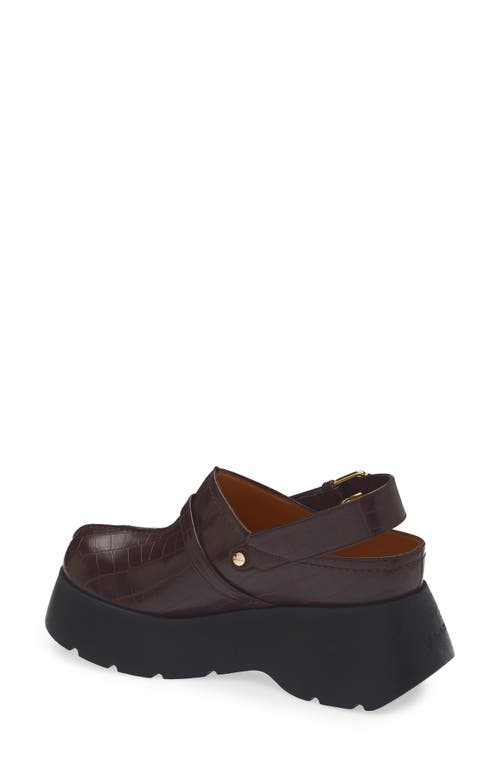 Ganni Crocodile-effect Buckle Pumps In Multi