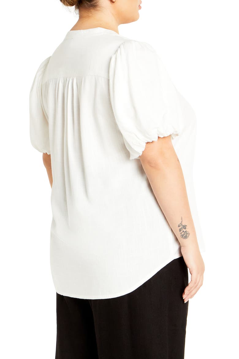Georgia Short Sleeve Button Front Shirt, Alternate, color, IVORY