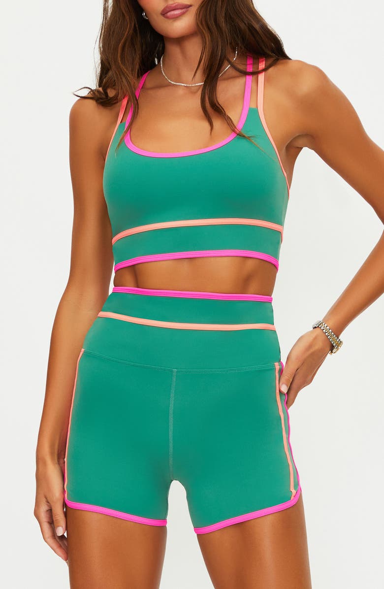 Beach Riot Anari Colorblocked Sports Bra, Main, color, Rally Green Colorblock