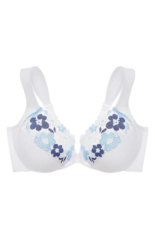 Glamorise Plus Size Front-closure Cotton Wonder Underwire Bra #1241 In White