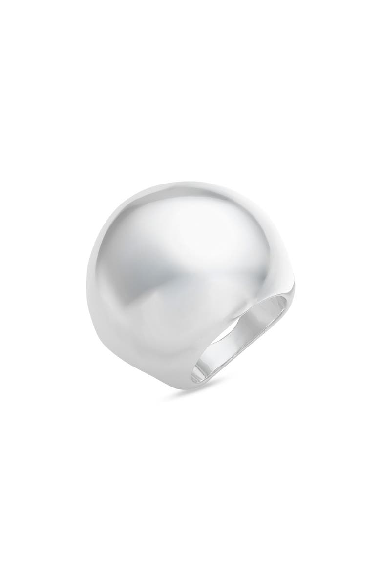 Supernova Signet Ring, Main, color, HIGH POLISH SILVER