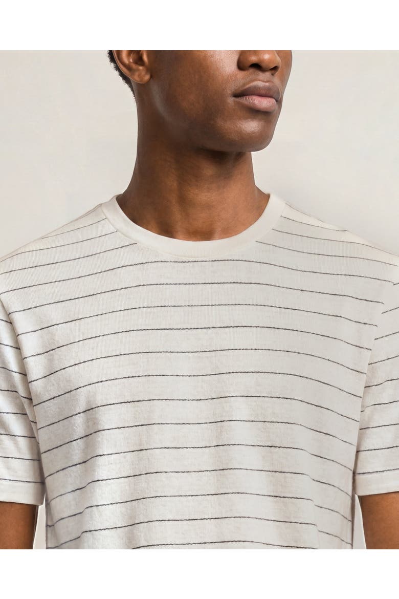 Fabbian Classic Fit Linen T-shirt, Alternate, color, WHITE SAND/NIGHT IRIS