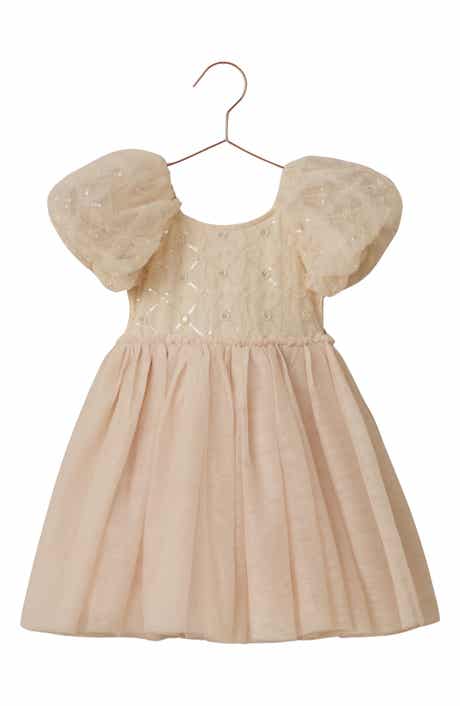 Kids' Dorothy Sequin and Bead Puffed Sleeve Dress