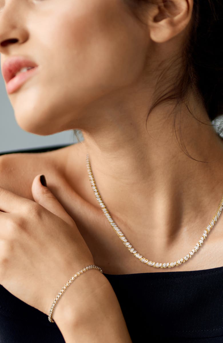 DELMAR Twisted Diamond Necklace & Bracelet Set - 1.5ct., Alternate, color, 
