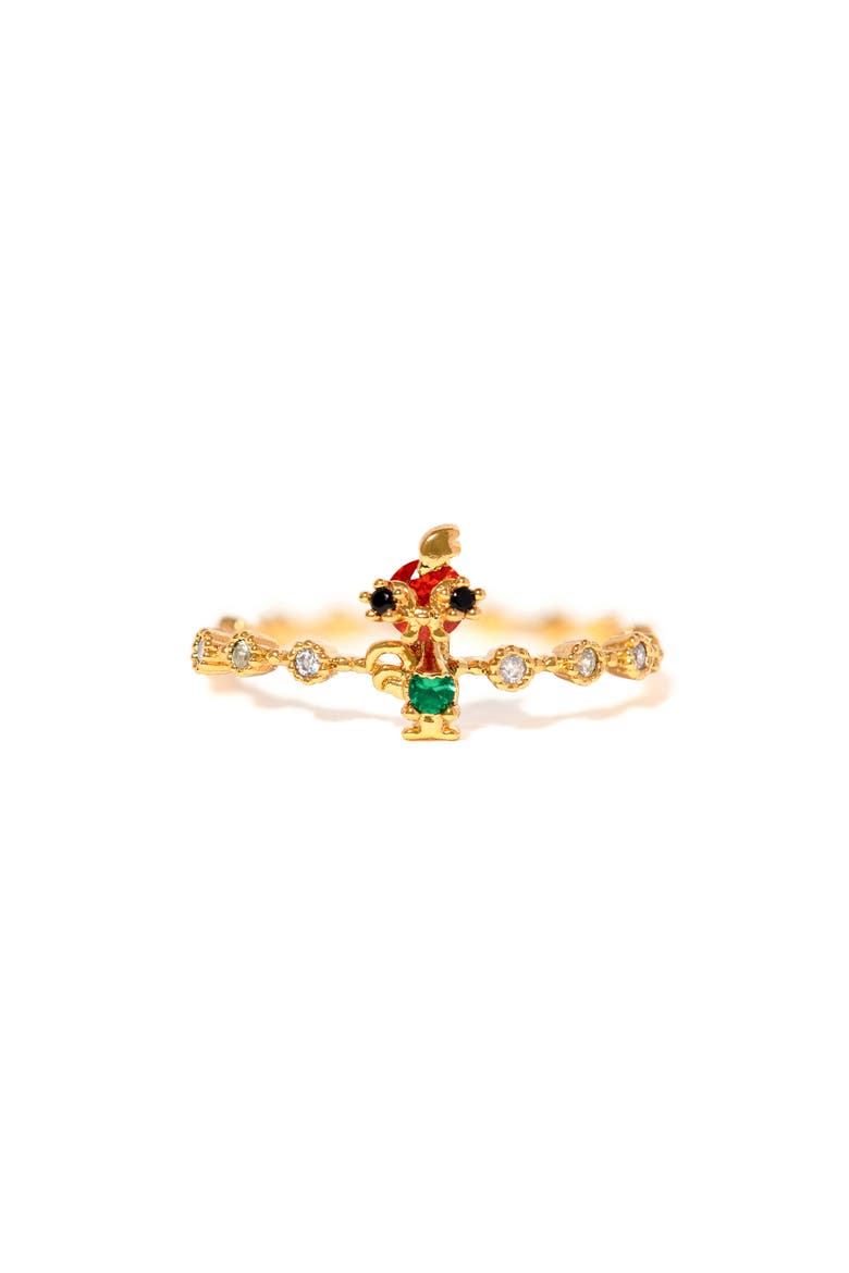 x Disney Princess Moana Hei Hei Ring, Main, color, GOLD