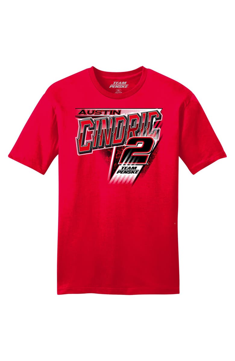 TEAM PENSKE Men's Team Penske Red Austin Cindric Car T-Shirt, Alternate, color, Red