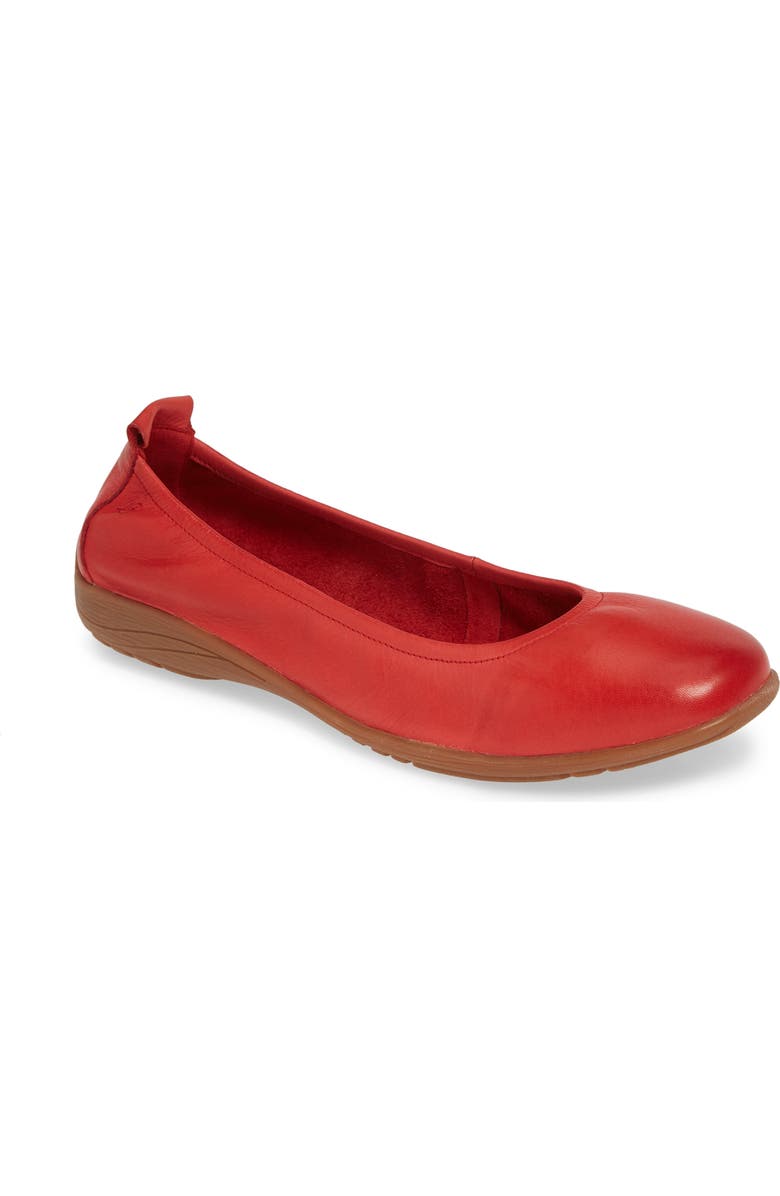 Josef Seibel Fenja 01 Flat, Main, color, Red Leather