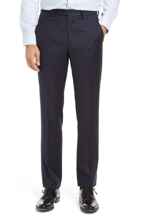 Roma Flat Front Loro Piana Wool Serge Dress Pants (Regular & Big)