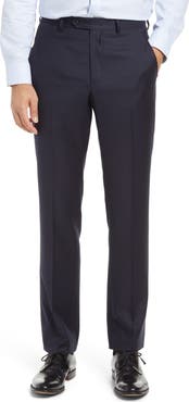 Santorelli Roma Flat Front Loro Piana Wool Serge Dress Pants