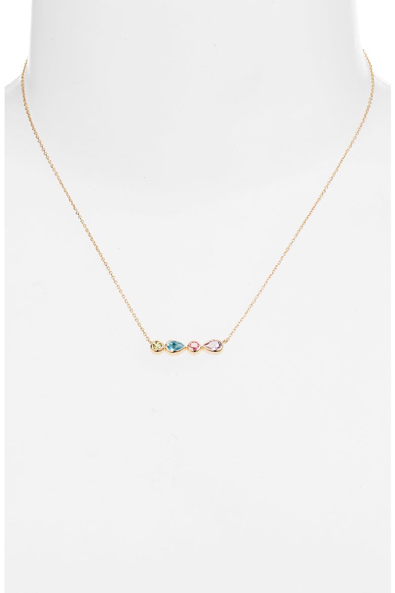 Linea Rainbow Bar Necklace, Alternate, color, RAINBOW
