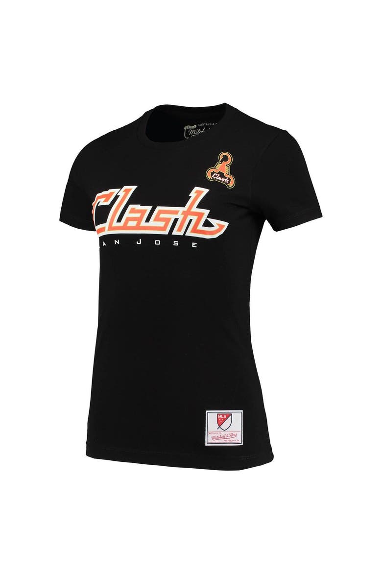 Women's Mitchell & Ness Black San Jose Clash Since '96 Primary Logo T-Shirt, Alternate, color, Black