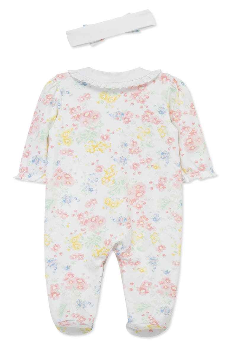 Garden Floral Footie & Headband Set, Alternate, color, FLORAL