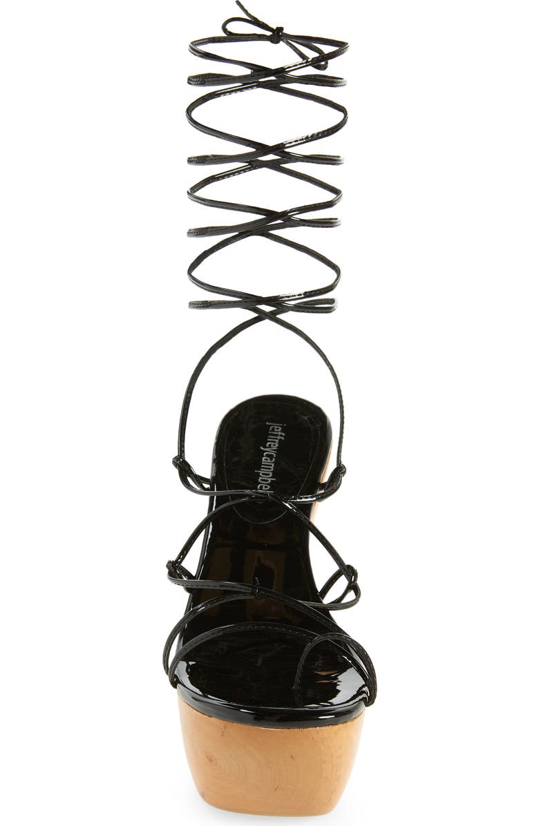 Jeffrey Campbell Droid Ankle Tie Platform Wedge Sandal, Alternate, color,