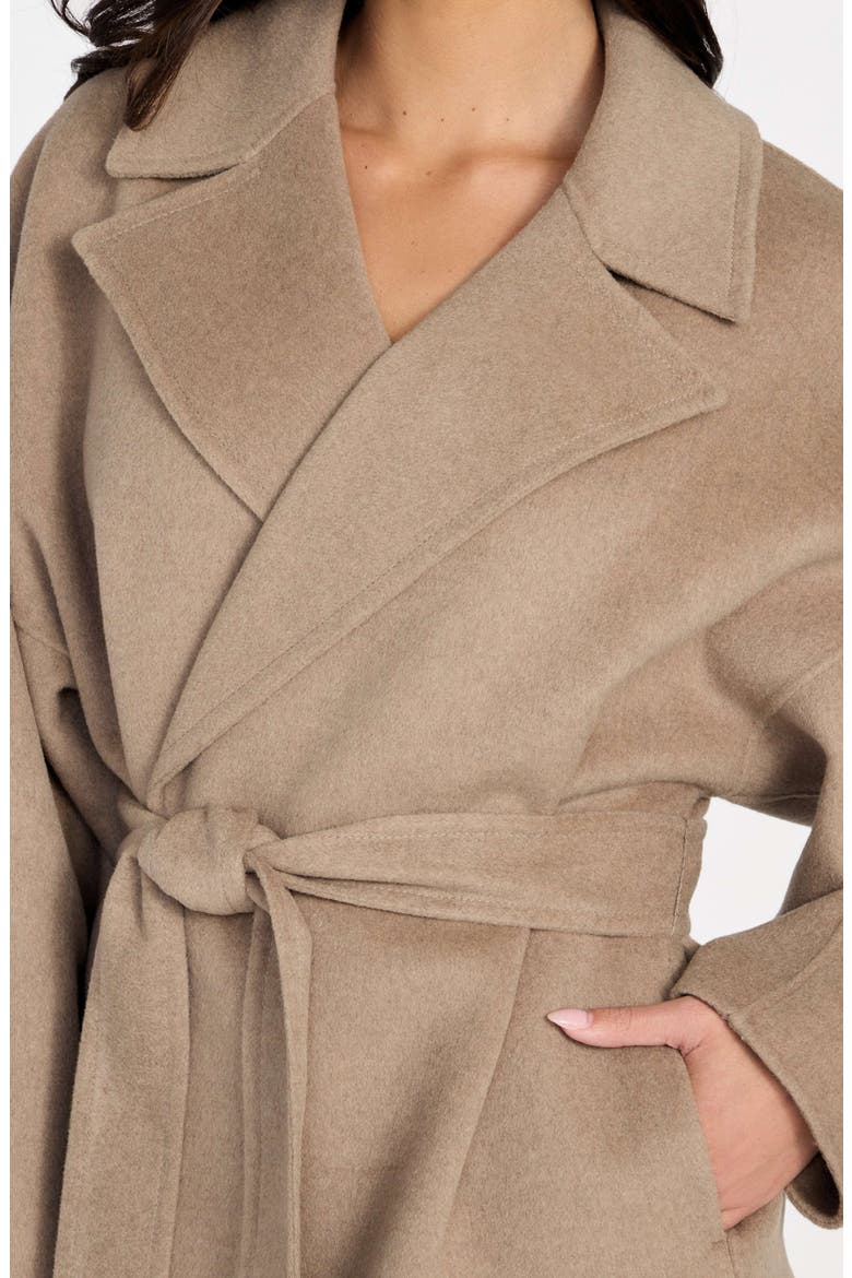 Ellla Wool Blend Wrap Coat, Alternate, color, BEIGE