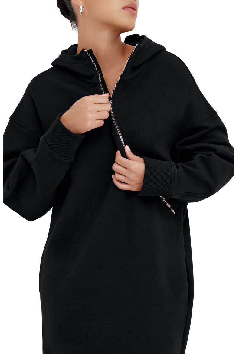 Pell Sweatshirt Dress, Alternate, color, BLACK