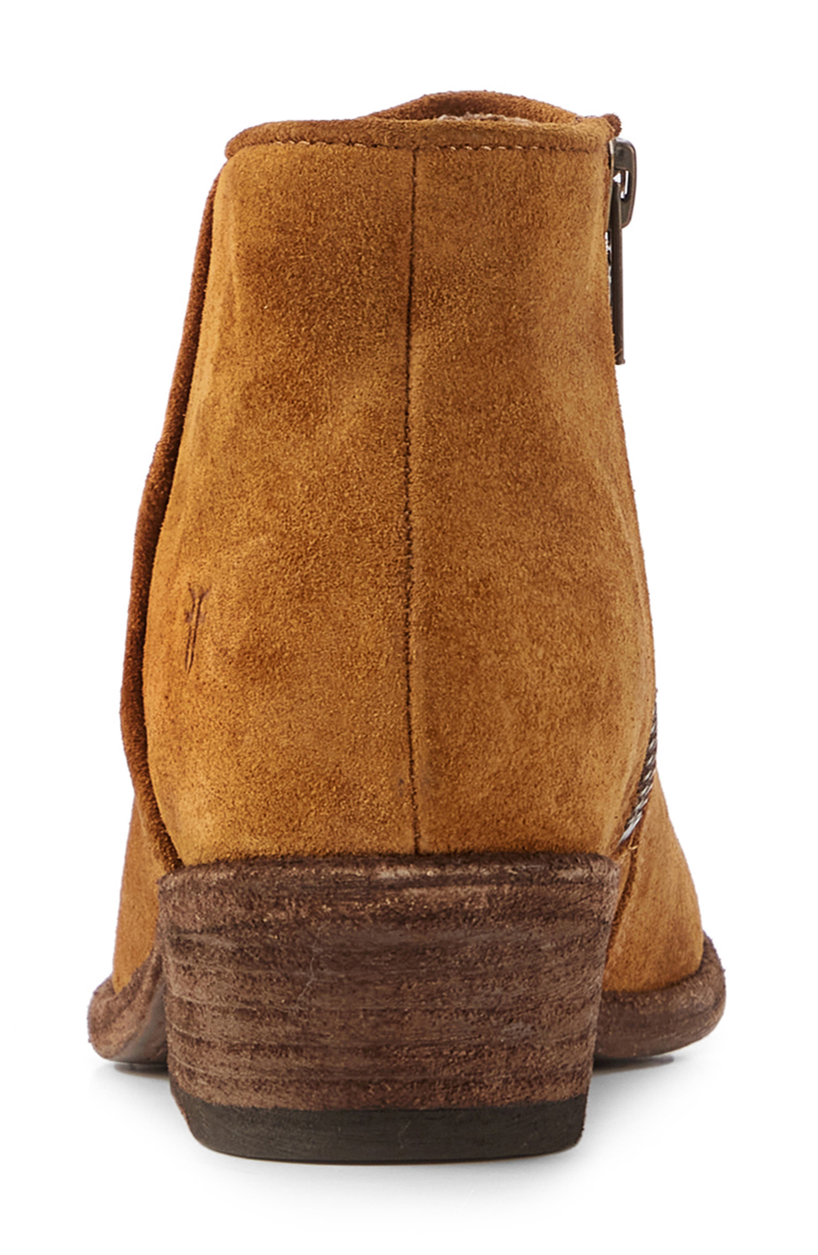 Frye Carson Piping Bootie, Alternate, color, Bronze
