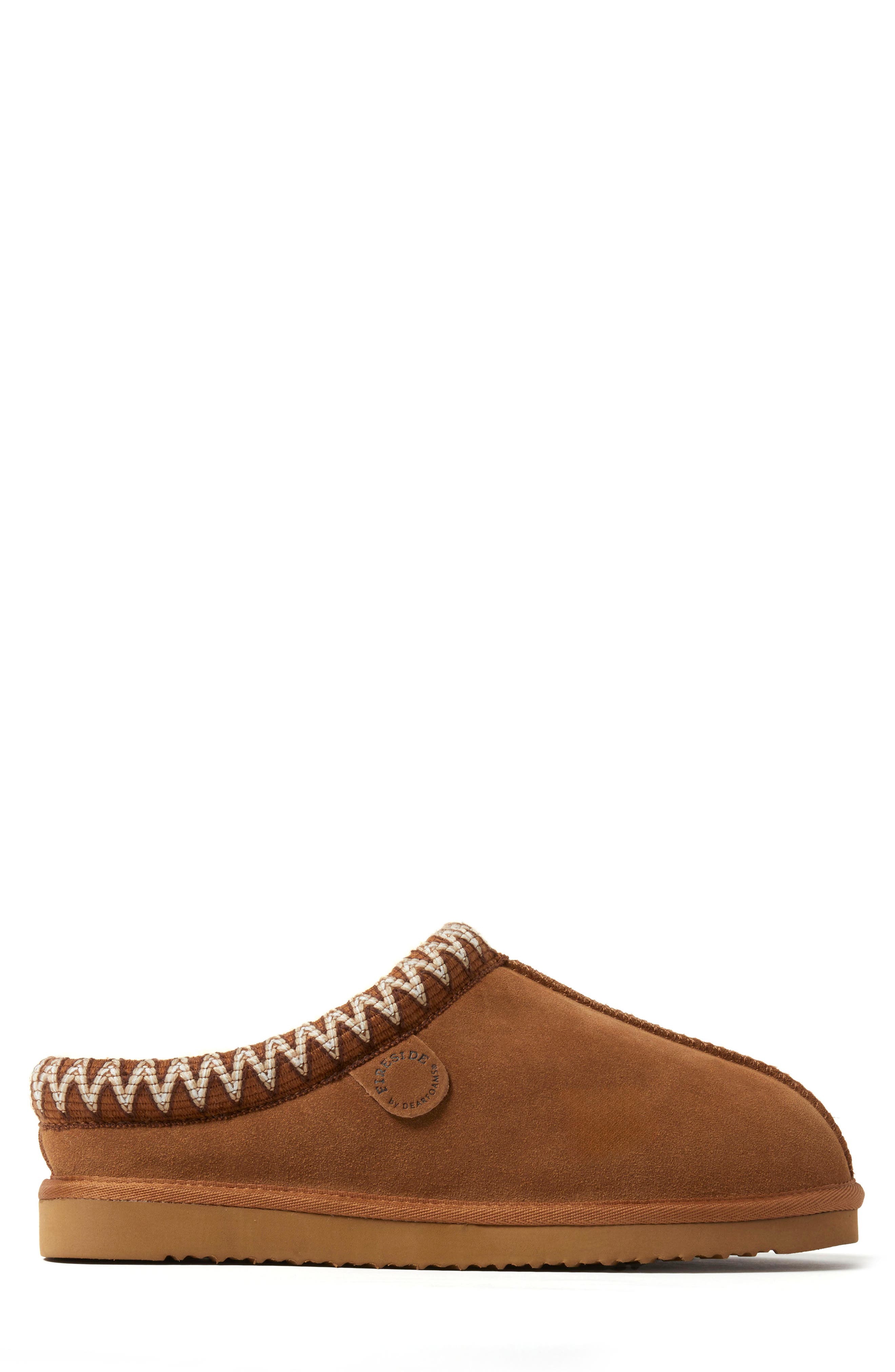 Grafton Genuine Shearling Lined Slipper, Alternate, color, CHESTNUT