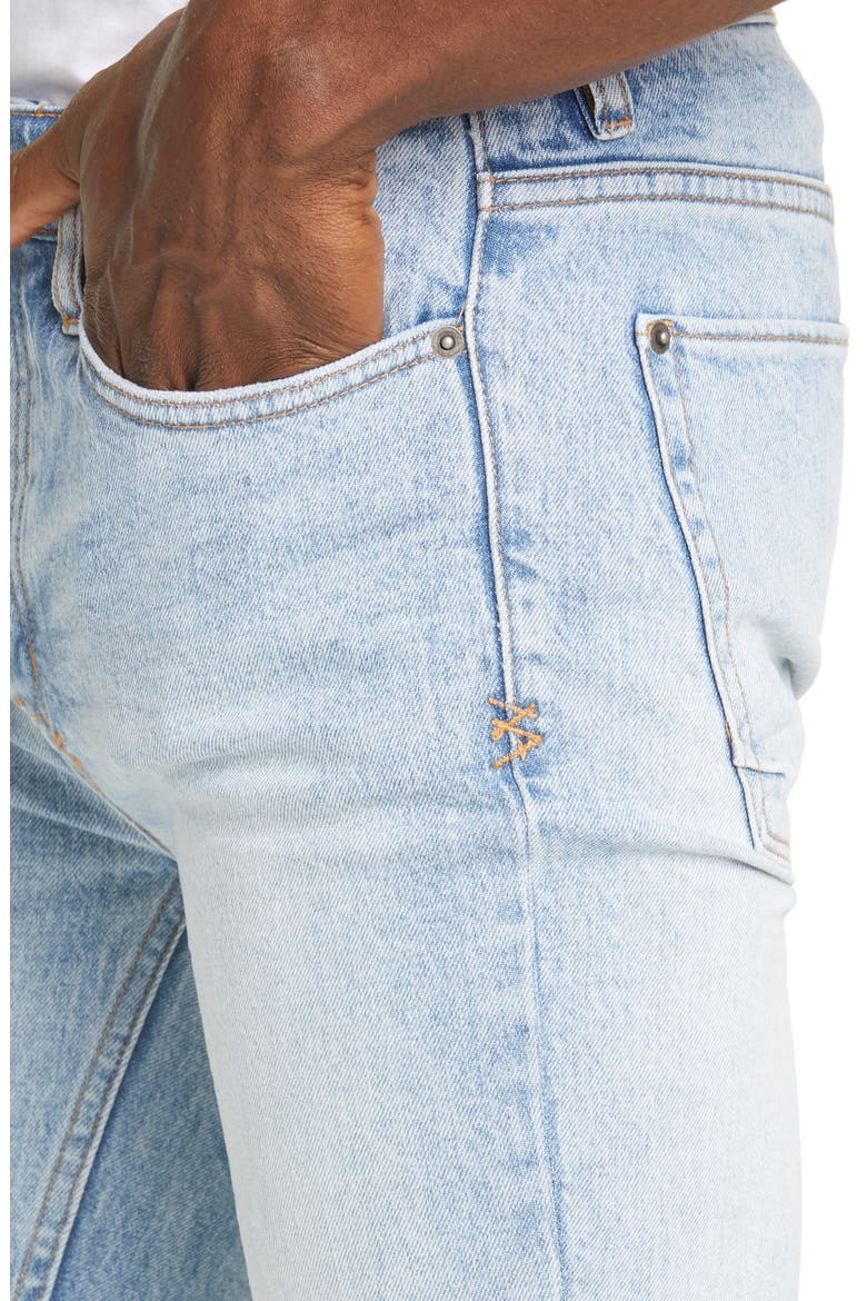 Van Winkle The Streets Stitched Skinny Jeans, Alternate, color, DENIM