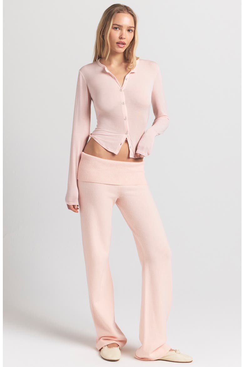 Sheer Modal Blend Cardigan, Alternate, color, PRIMROSE