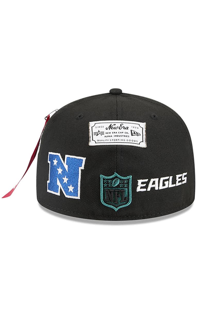 New Era x Alpha Industries Men's New Era x Alpha Industries Black Philadelphia Eagles 59FIFTY Fitted Hat, Alternate, color, Black