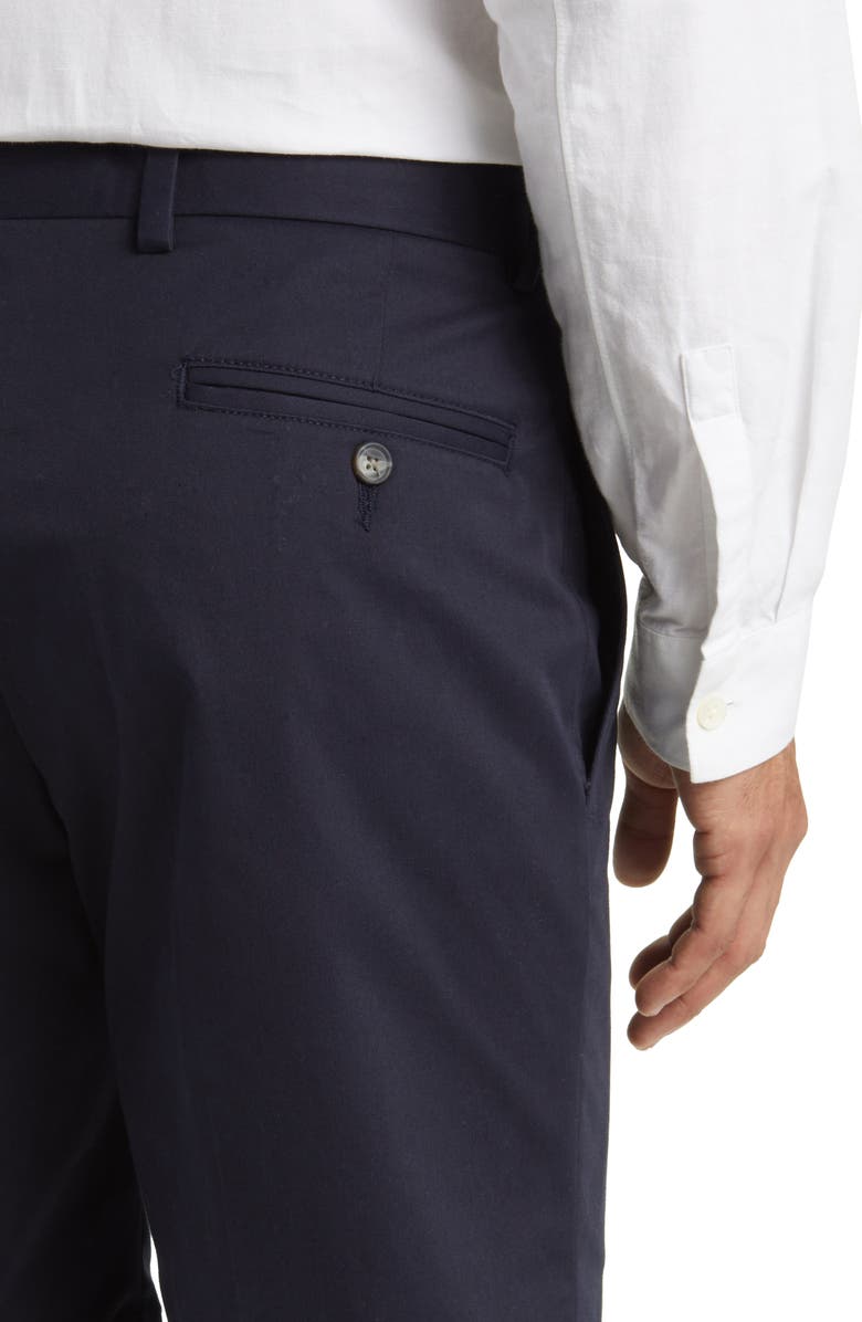 Berle Charleston Khaki Cotton Stretch Twill Shorts, Alternate, color, Navy