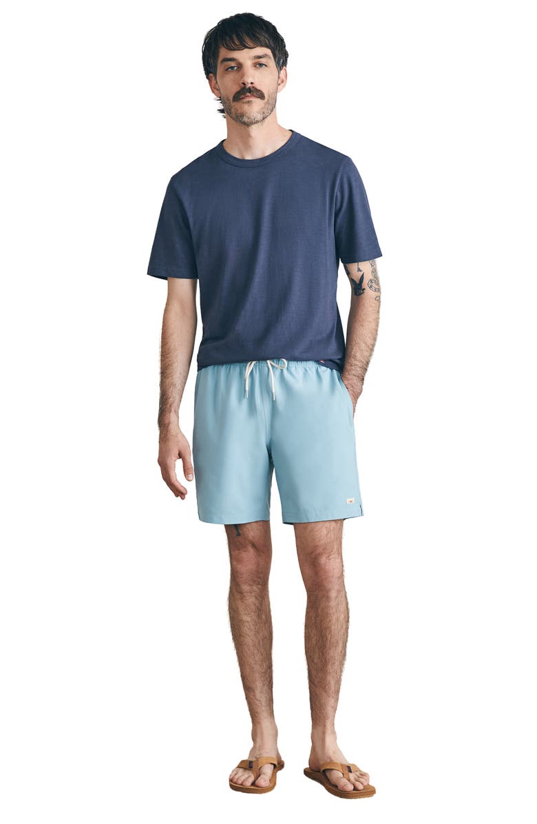 Faherty Sunwashed Swim Trunks, Alternate, color, Patina Pool