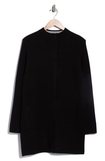 T Tahari Funnel Neck Long Sleeve Sweater In Black