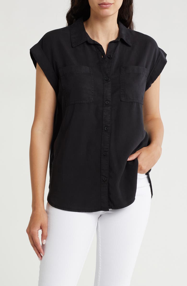 Calvin Klein Jeans Tencel<sup>®</sup> Camp Shirt, Main, color, 