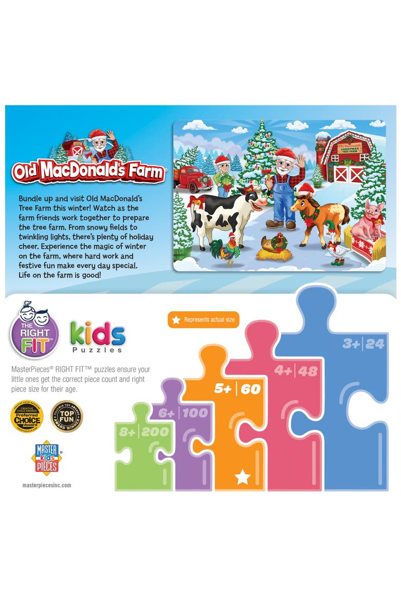 Christmas Tree Farm 60 Piece Puzzle, Alternate, color, Multicolor