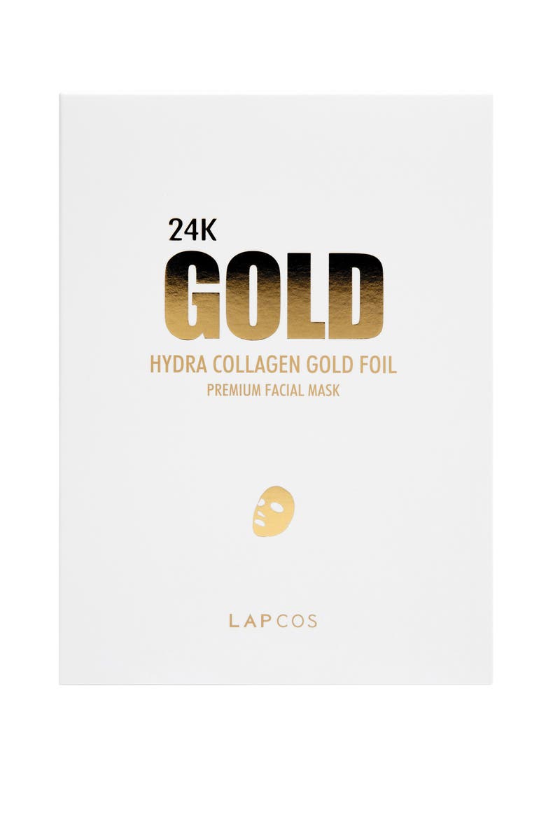 24k Gold Hydra Collagen Mask, Main, color, WHITE