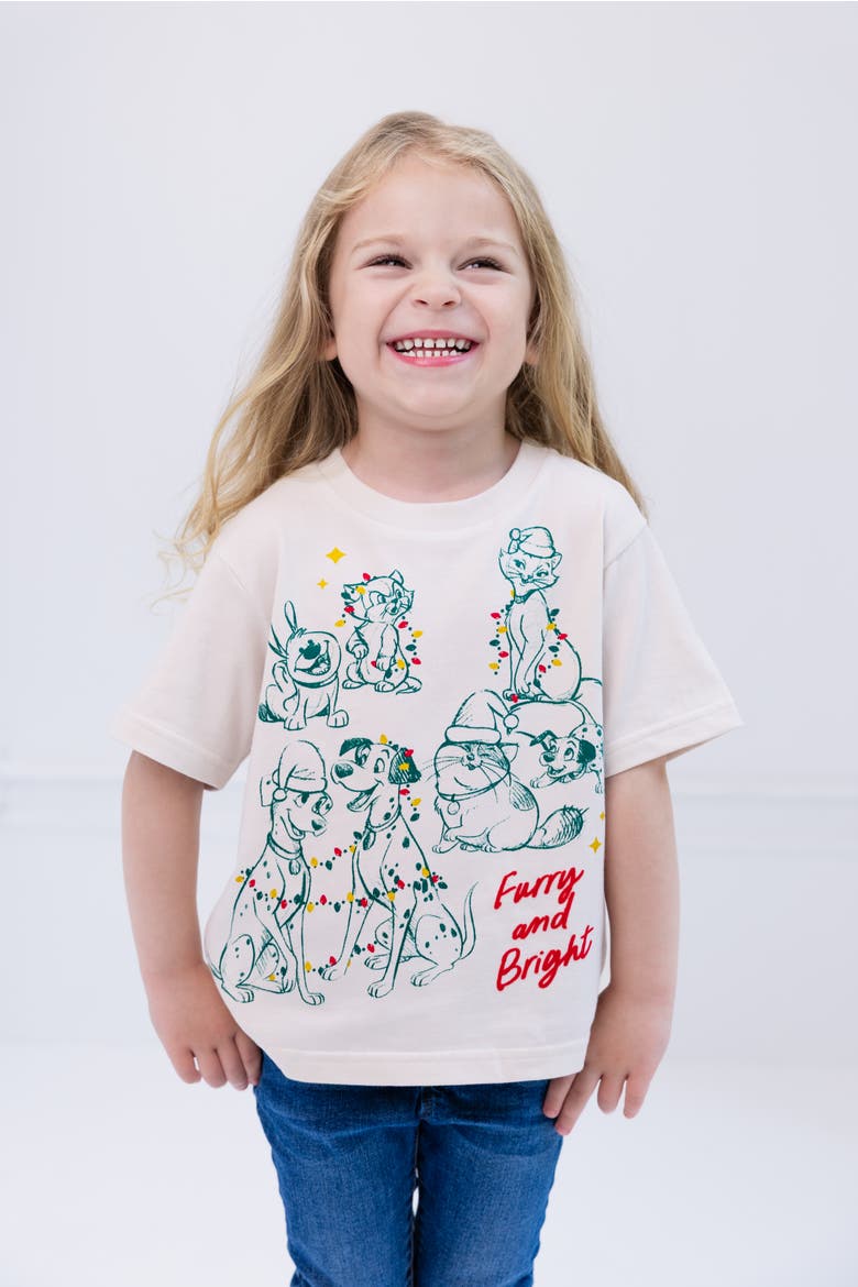Holiday Short Sleeve T-Shirt, Alternate, color, Beige Disney Classics