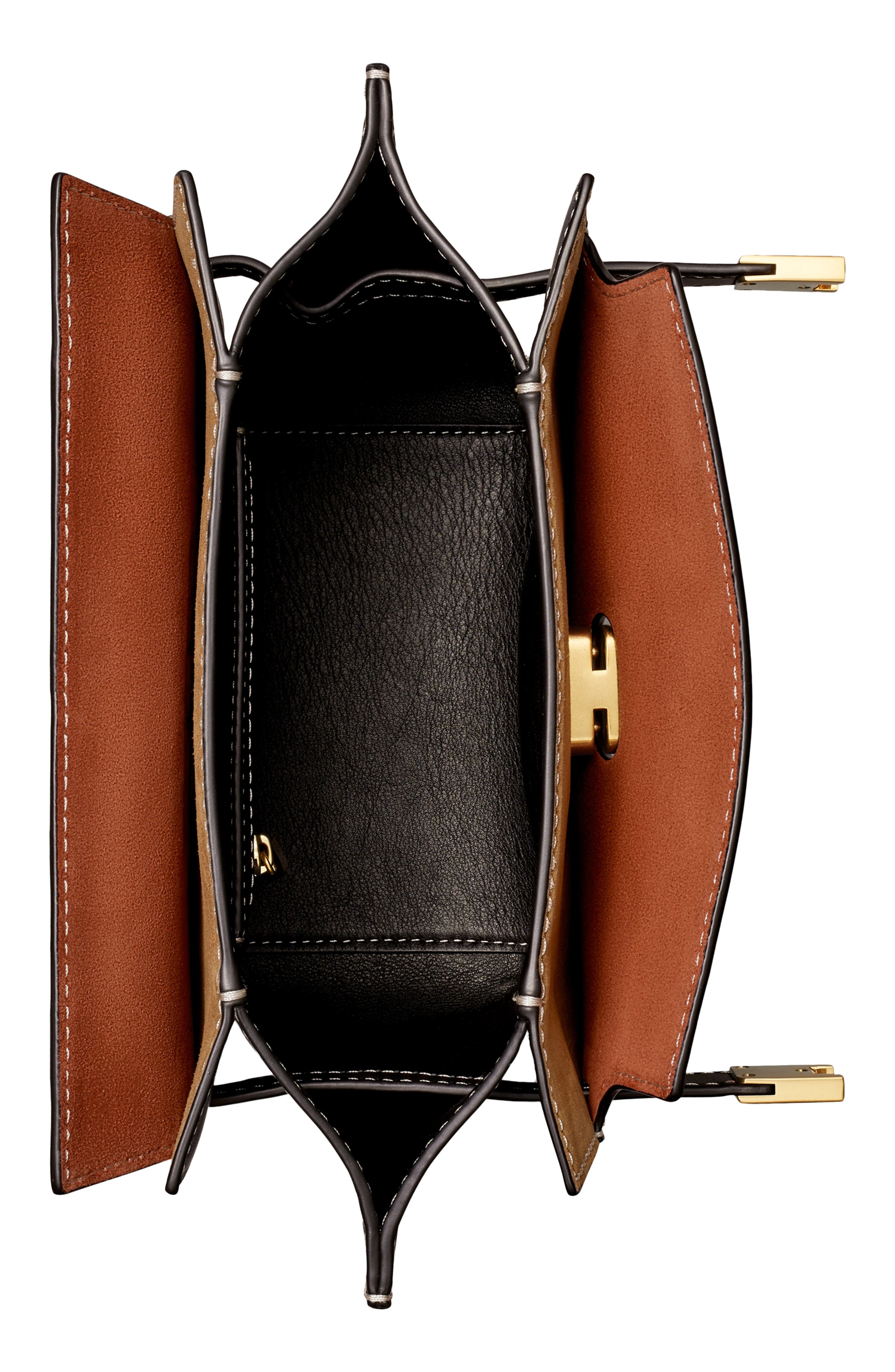 Tory Burch Lee Radziwill Leather Double Bucket Bag, Alternate, color, 