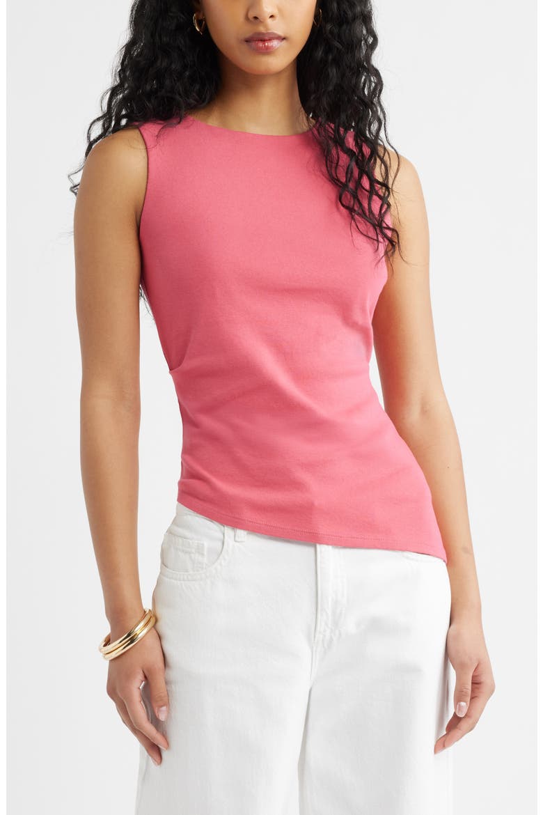 Asymmetric Rib Cotton Tank (Women) | Nordstrom
