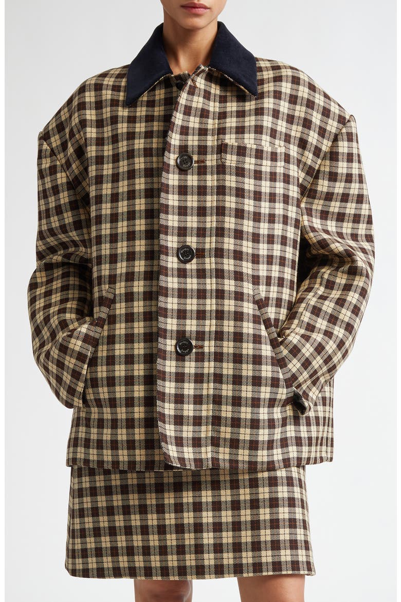 Meryll Rogge Check Wool & Silk Double Face Jacket (Women) | Nordstrom