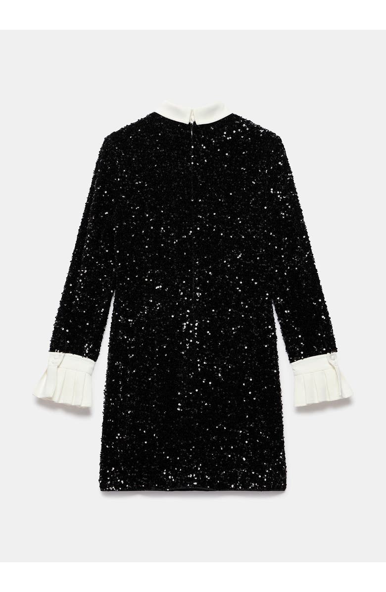 MINT VELVET Sequin Mini Shirt Dress, Alternate, color, Black