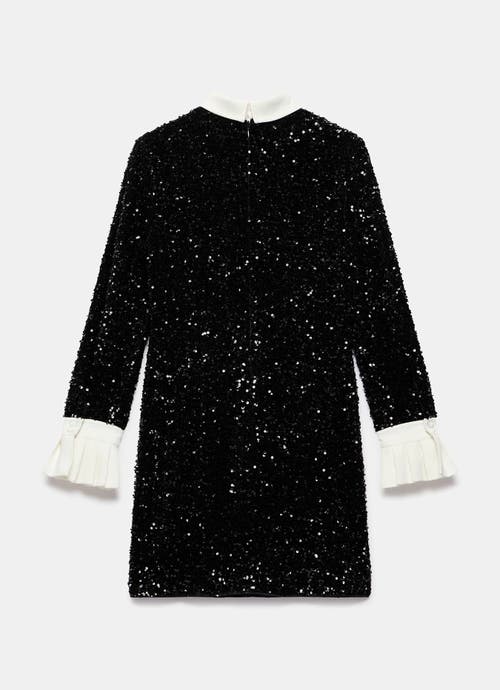 Mint Velvet Sequin Mini Shirt Dress In Black