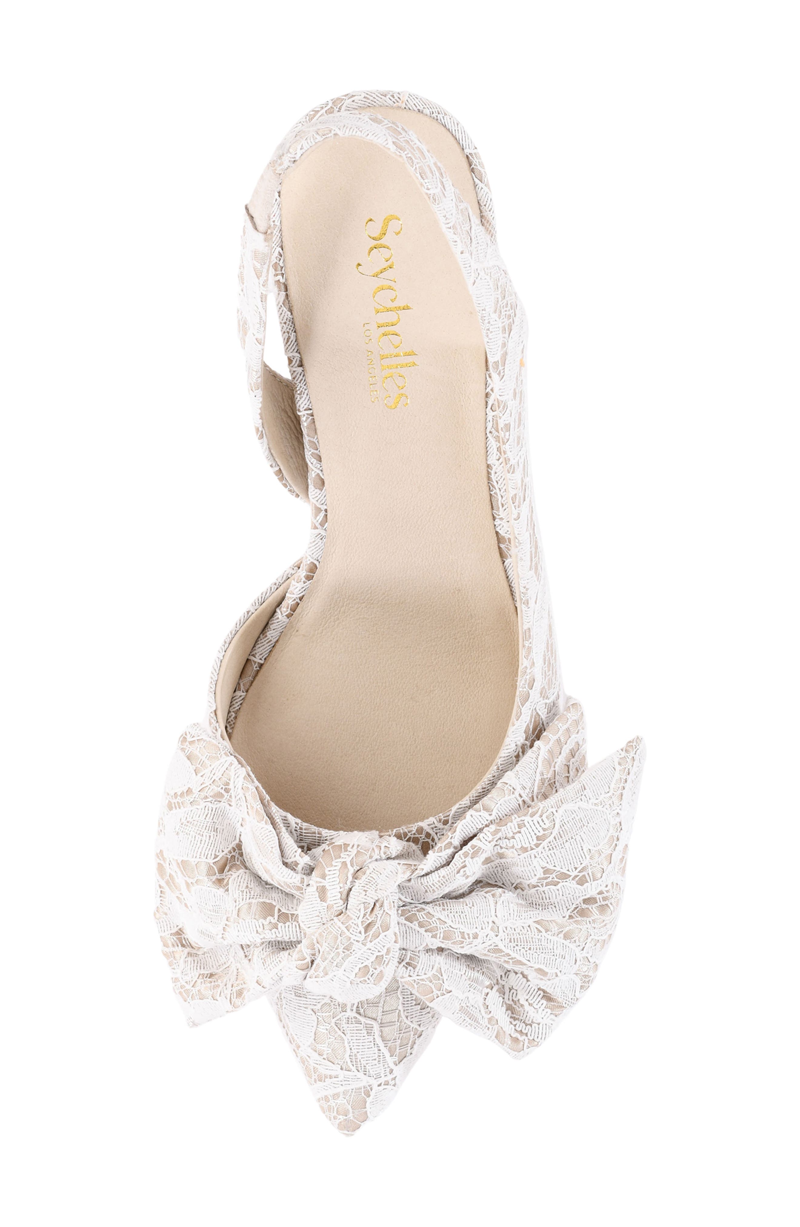 Seychelles Forever Lace Bow Pump, Alternate, color, Ivory