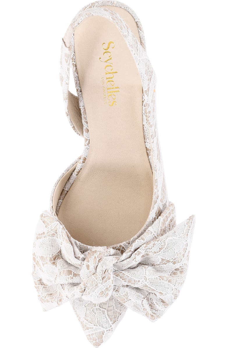 Seychelles Forever Lace Bow Pump, Alternate, color, Ivory
