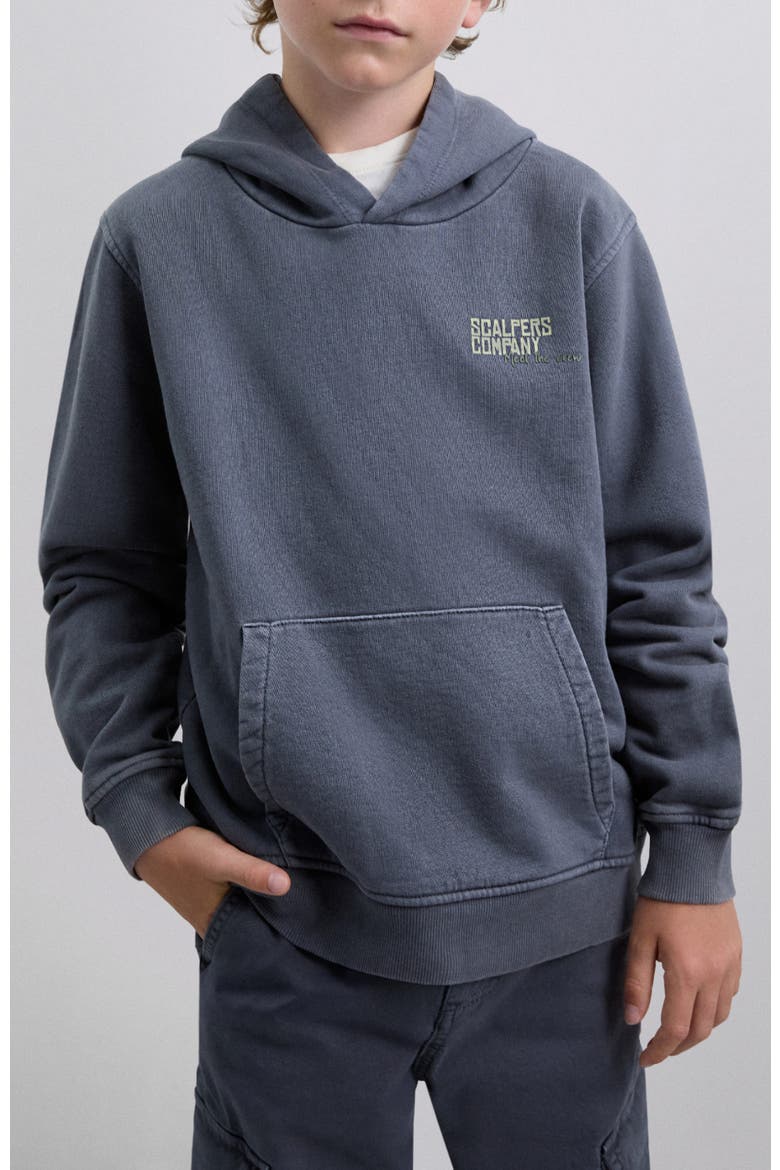 Typeskullhoodie Kids, Alternate, color, Navy