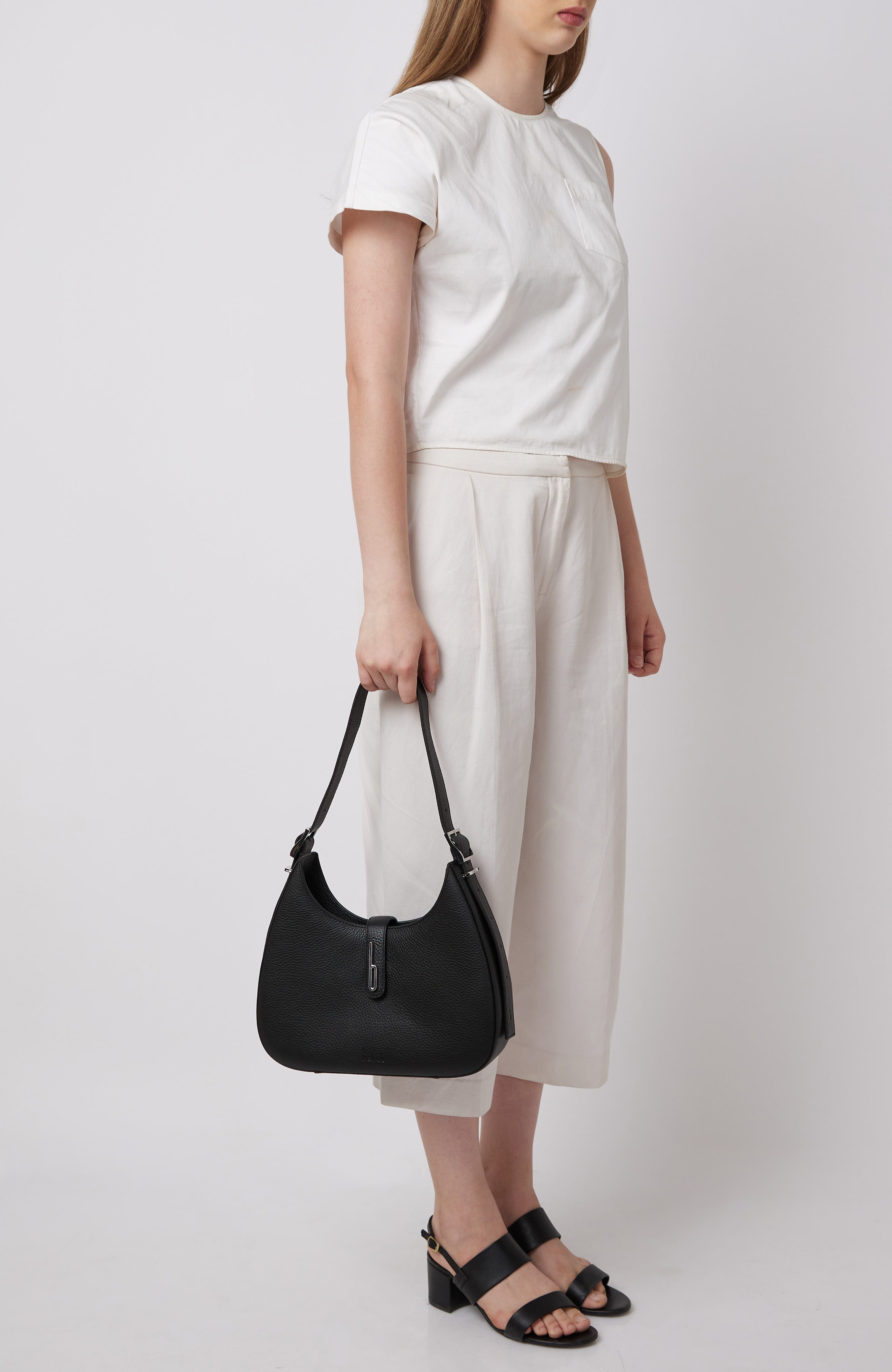 behno Leena Pebble Leather Shoulder Bag, Alternate, color, 