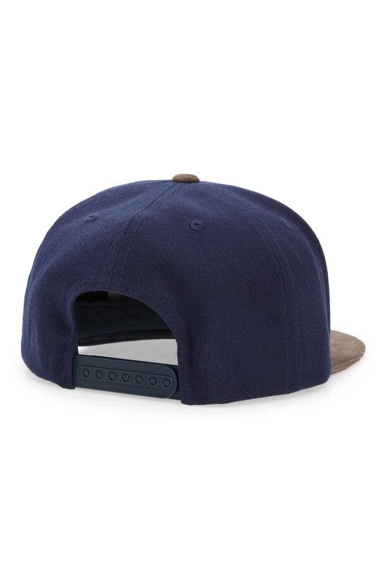 Oath III Snapback Hat, Alternate, color, NAVY/ DEEP BROWN