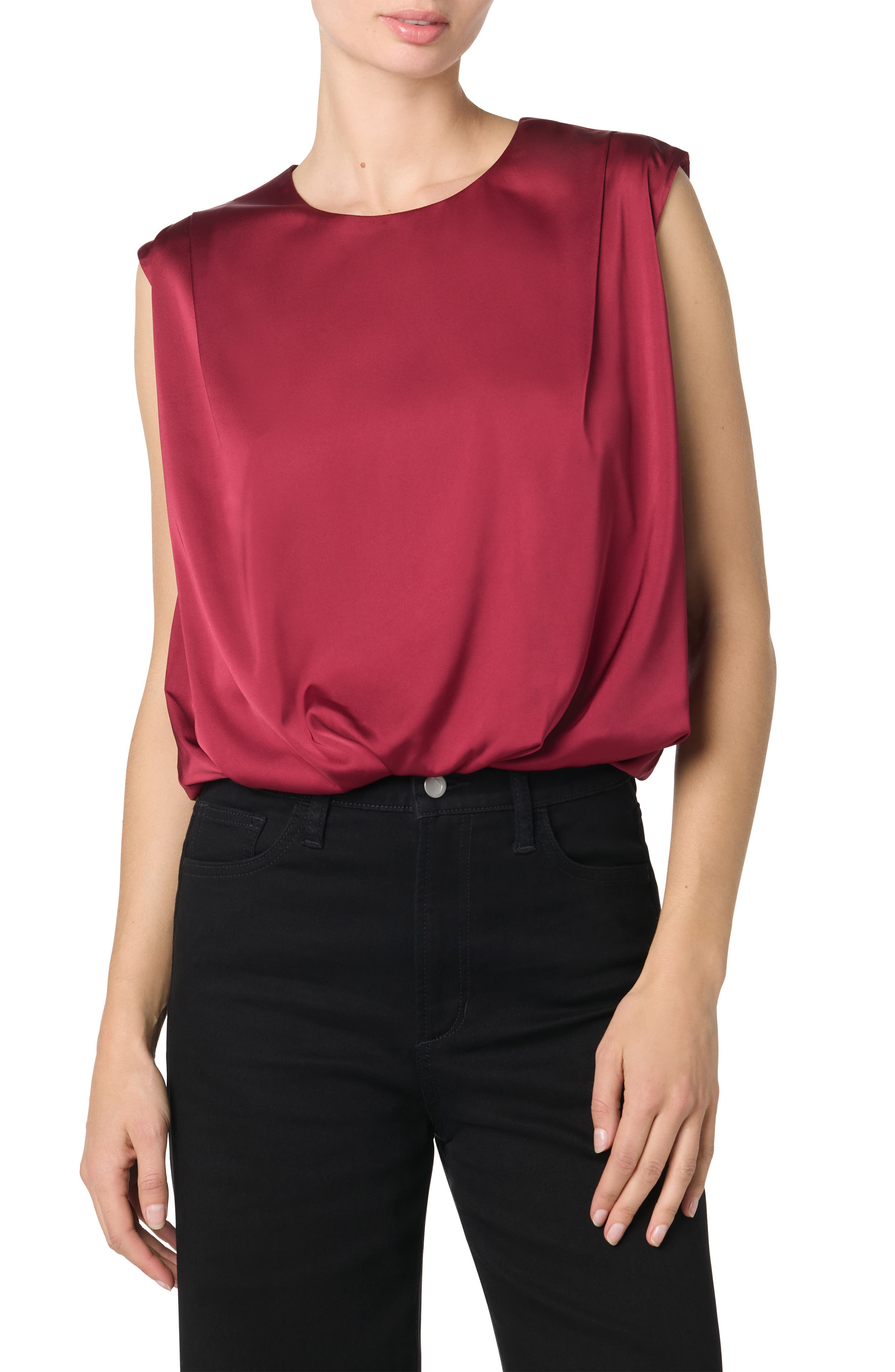 Satin Sleeveless Top
