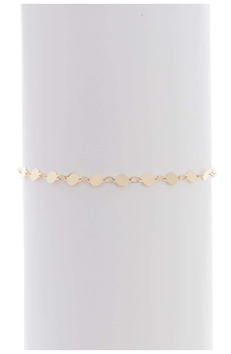 KARAT RUSH 14K Yellow Gold Polished Disc Chain Bracelet, Alternate, color,