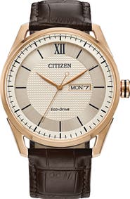 Citizen Classic Leather Strap Watch, 42mm